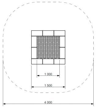 Zemní trampolína PAKO - čtverec 100x100 cm