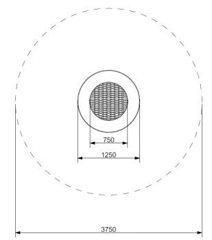 Zemní trampolína RADO - kruh průměr 75 cm