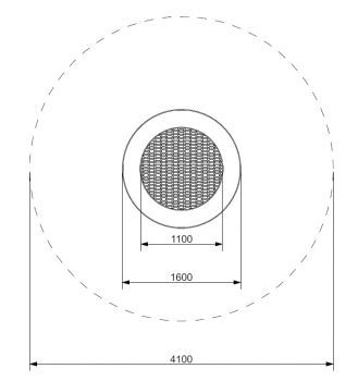 Zemní trampolína RADO - kruh průměr 110 cm