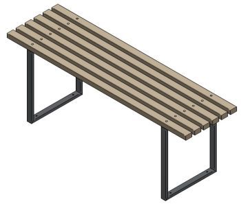 Stůl s kovovou konstrukcí