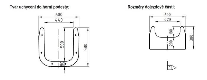 Skluzavka červená, 230 cm, laminátová, k veřejným sestavám