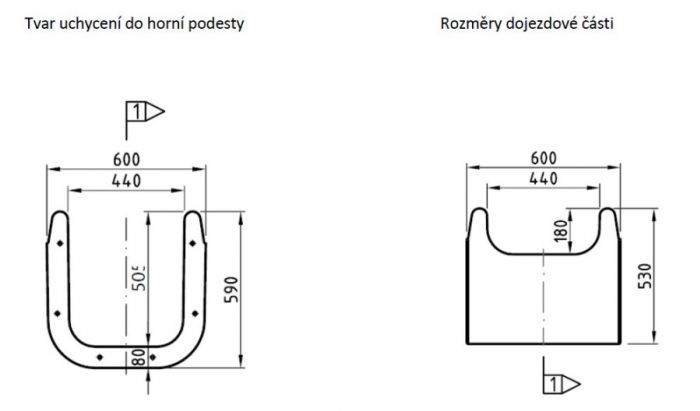 Skluzavka modrá, 320 cm, laminátová, k veřejným sestavám