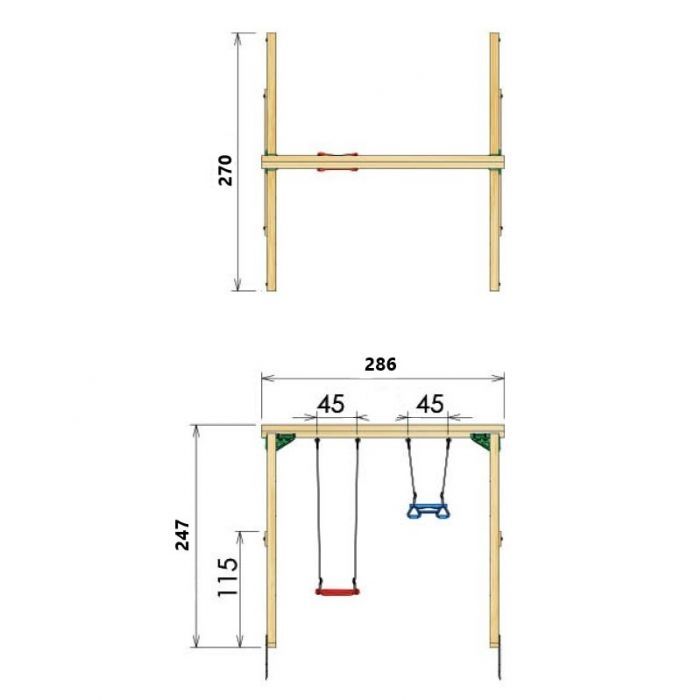 Zahradní houpačka Swing (250 cm)