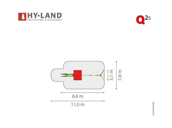 Dětské hřiště Hyland Q2s se skluzavkou a houpačkami