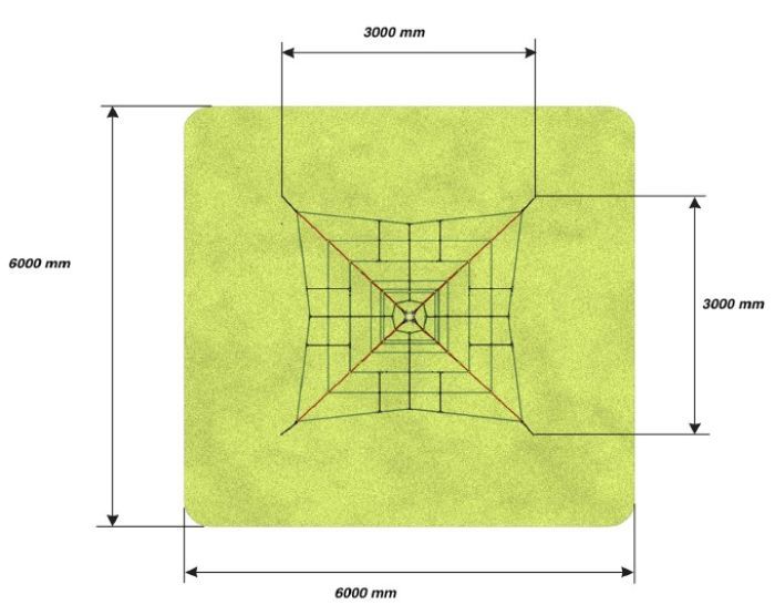 Lanová pyramida Jehlan 220 cm