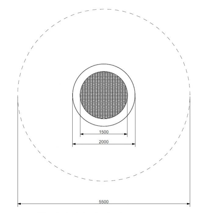 Zemní trampolína RADO - kruh průměr 150 cm