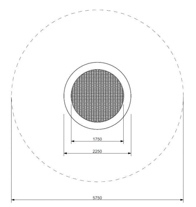 Zemní trampolína RADO - kruh průměr 175 cm