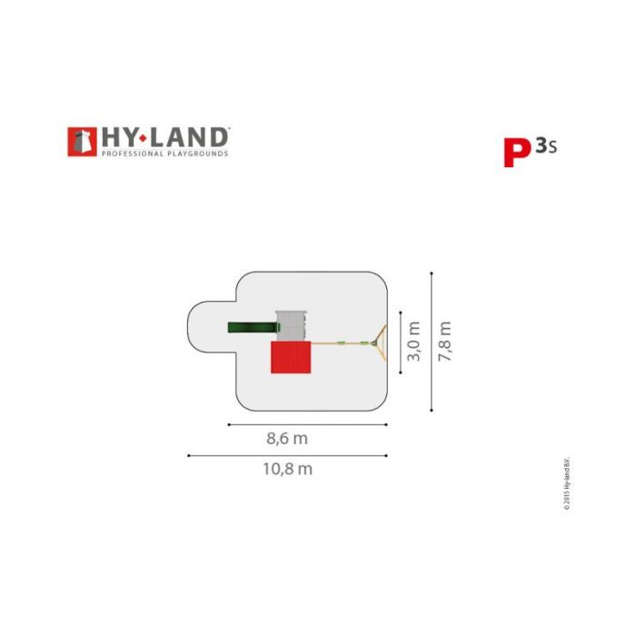 Hyland 3s se skluzavkou a houpačkami