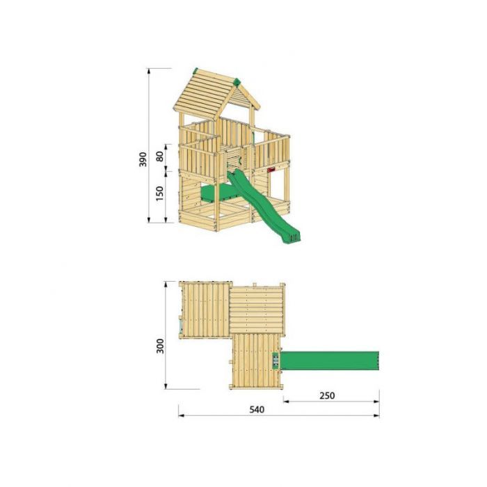 Hyland 5s se skluzavkou a houpačkami