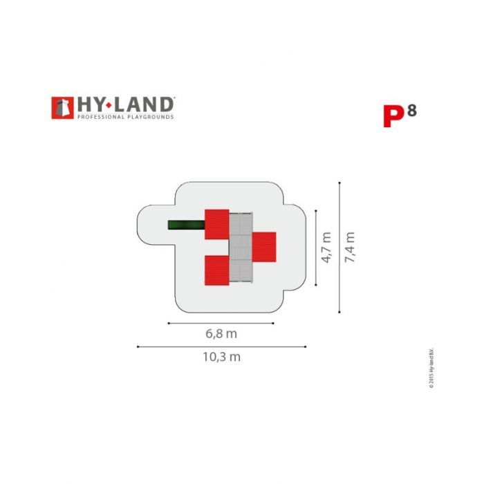 Hyland 8 se stříškami a skluzavkami